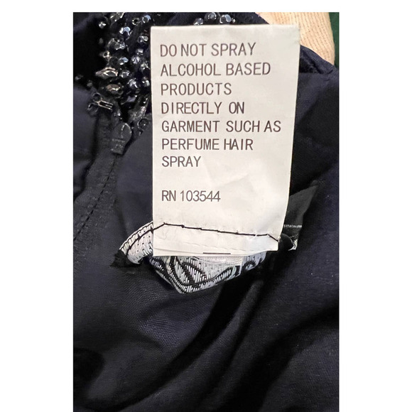 La Femme Off the Shoulder Beaded Satin Trumpet Gown (14) - Picture 8 of 9